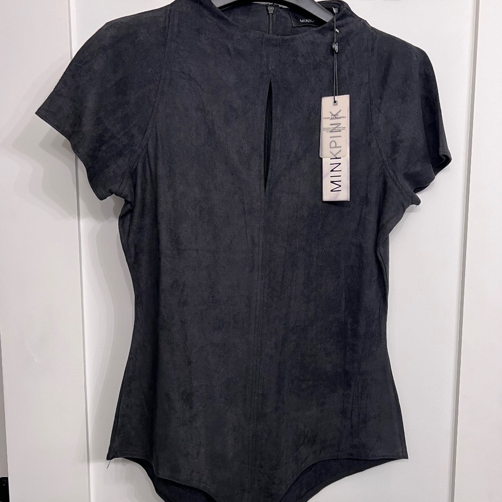 Minkpink suede bodysuit
